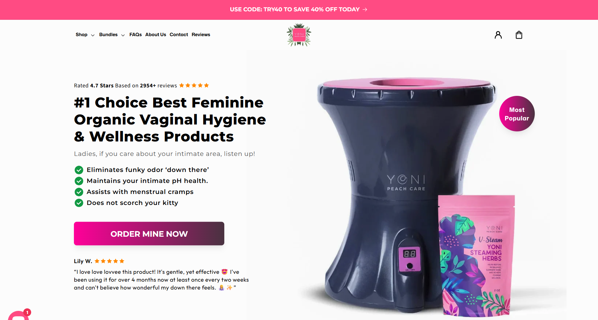 YoniPeachCare Shopify store