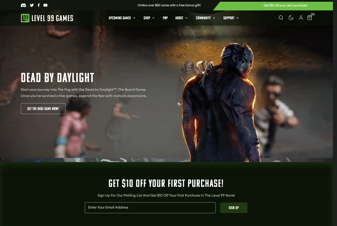 Level99games Shopify store
